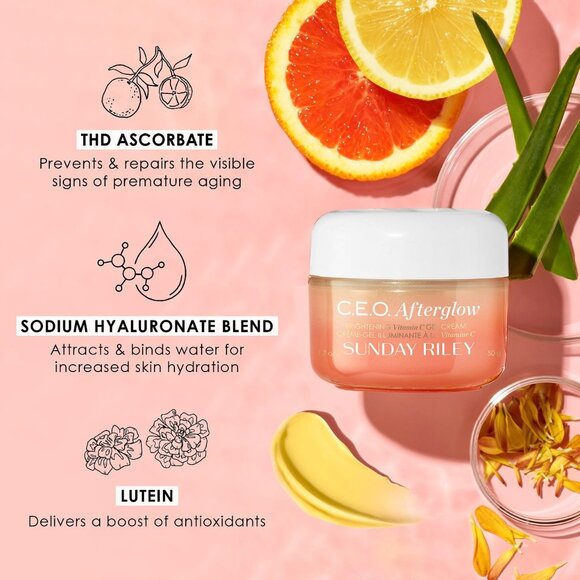 Sunday Riley—C.E.O. Afterglow Brightening Vitamin C Moisturizer (0.5oz) - Picture 3 of 8